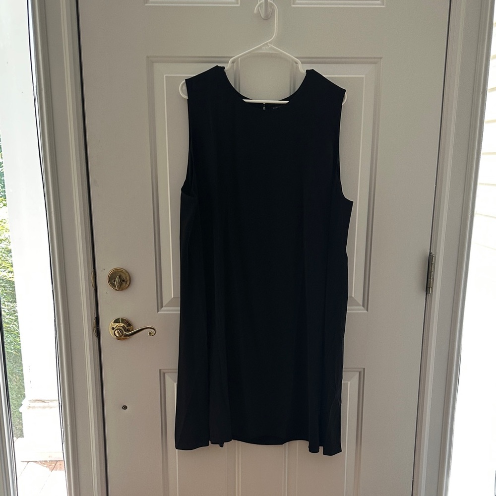 Eileen Fisher Classic Black Crepe Dress NWT 2X